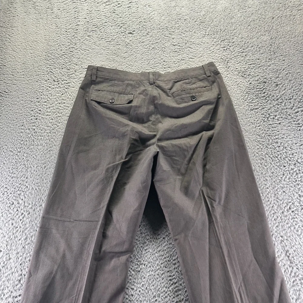 Banana‎ Republic Pant Mens 34x30 Brown Houndstooth Dress Formal Business Career